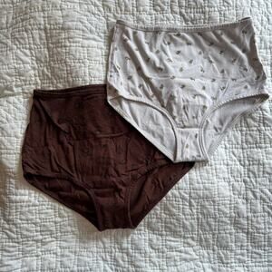 ARQ Organic Cotton High Waisted Underwear Rare Pattern Bundle Set of 2 — Size 2X